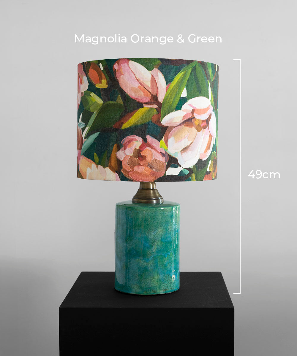 Handcrafted Turquoise Glow Ceramic Lamp Base