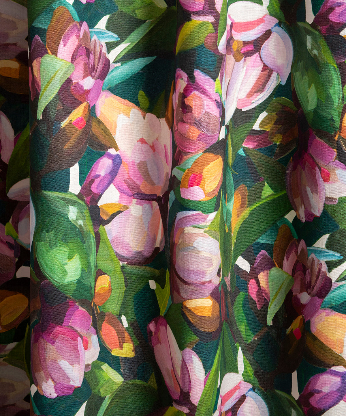 Magnolia Pink and Green Fabric