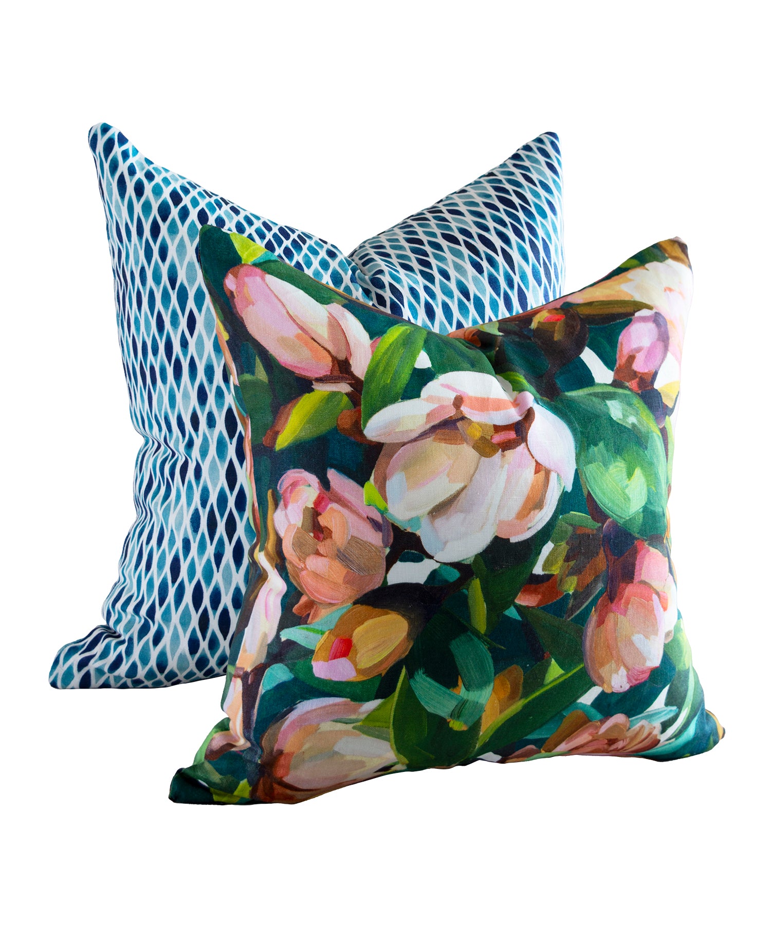 Magnolia Orange and Green Cushion Cover