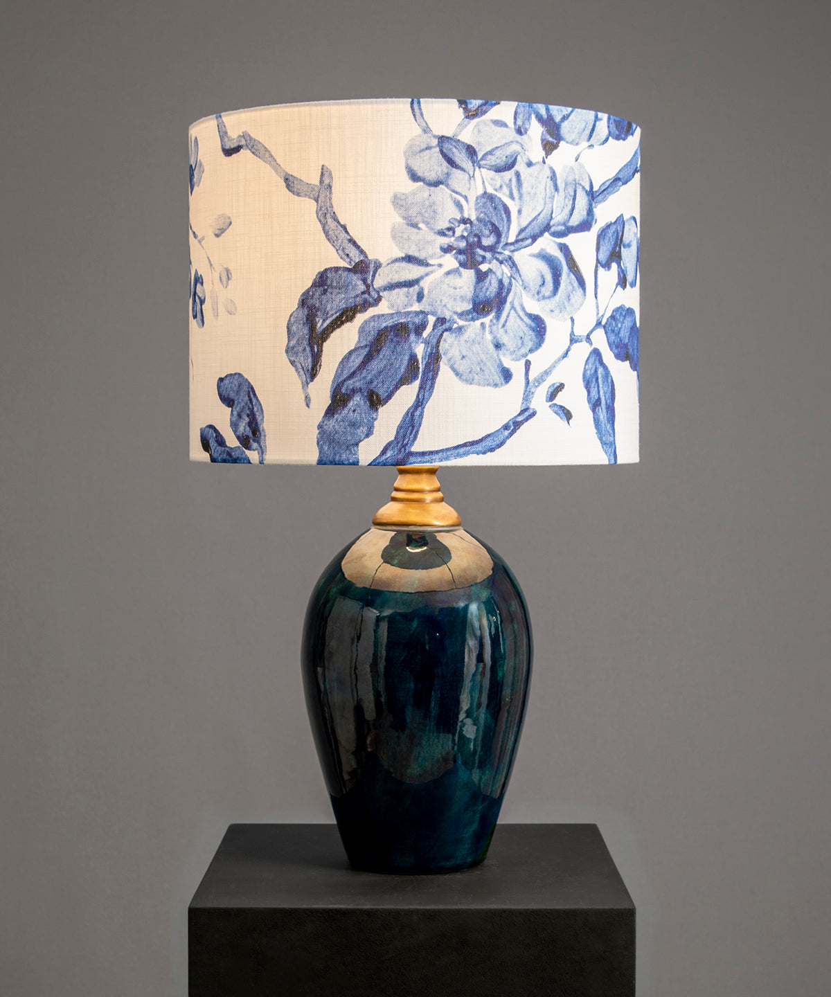 Chinoiserie Navy Lampshade