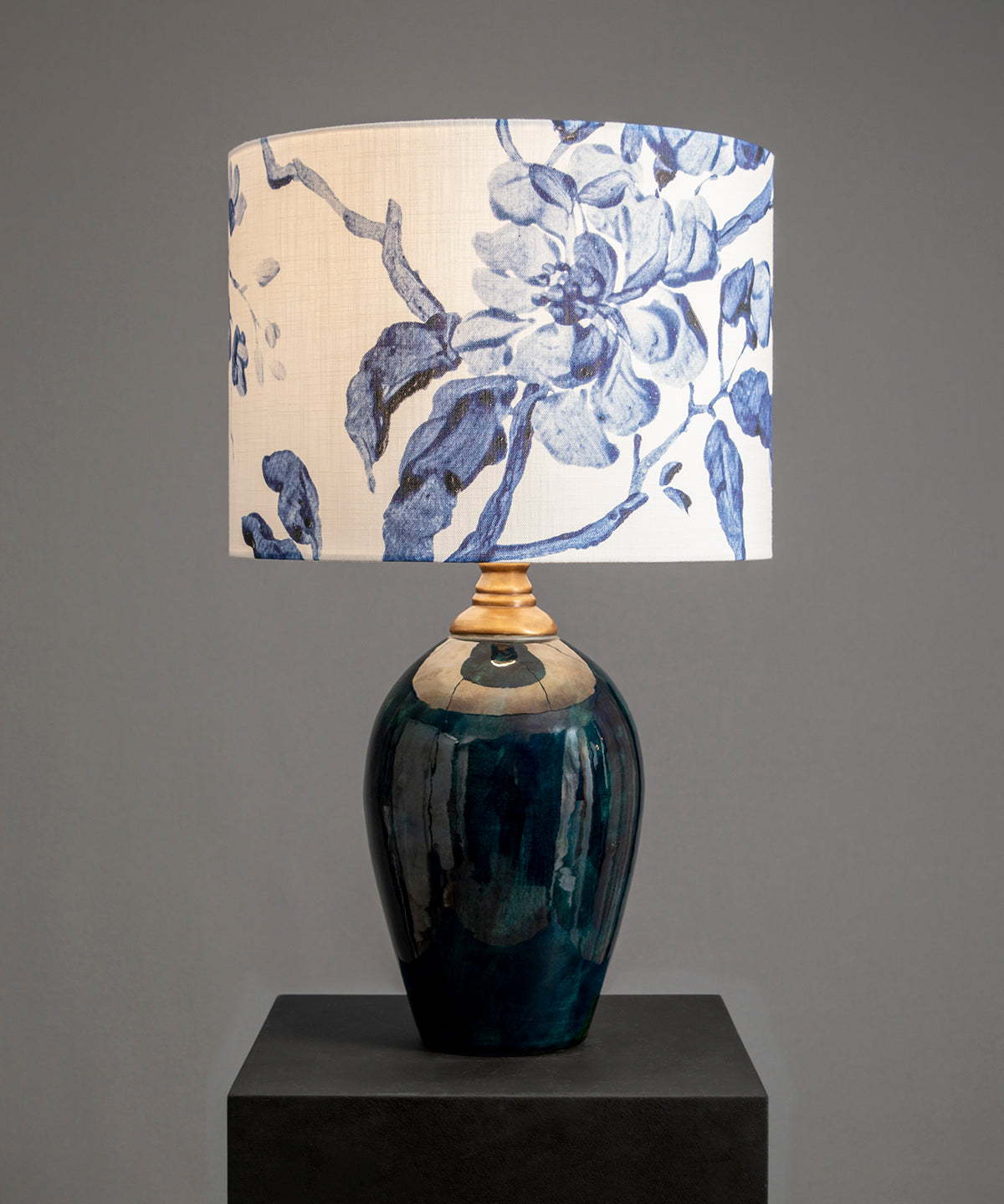 Chinoiserie Navy Lampshade