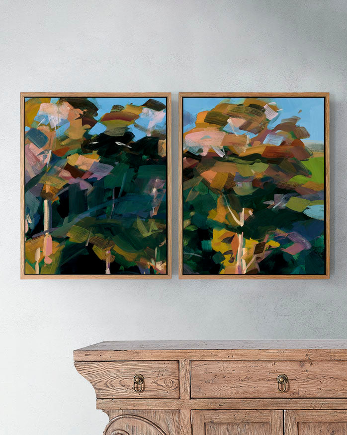 Perspective Fine Art Print on Canvas – Rectangular Duo - Abstract Landscape Wall Art | Bowerbird Collections