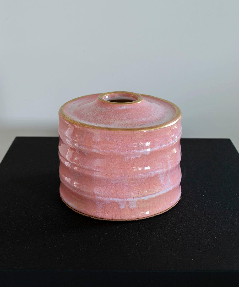Pink Ripple Handcrafted Ceramic Tissue Holder | Bowerbird Collections