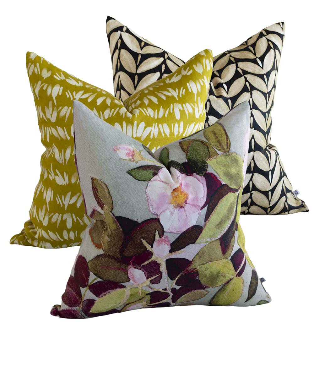 Rose Autumn Linen Cushion Cover
