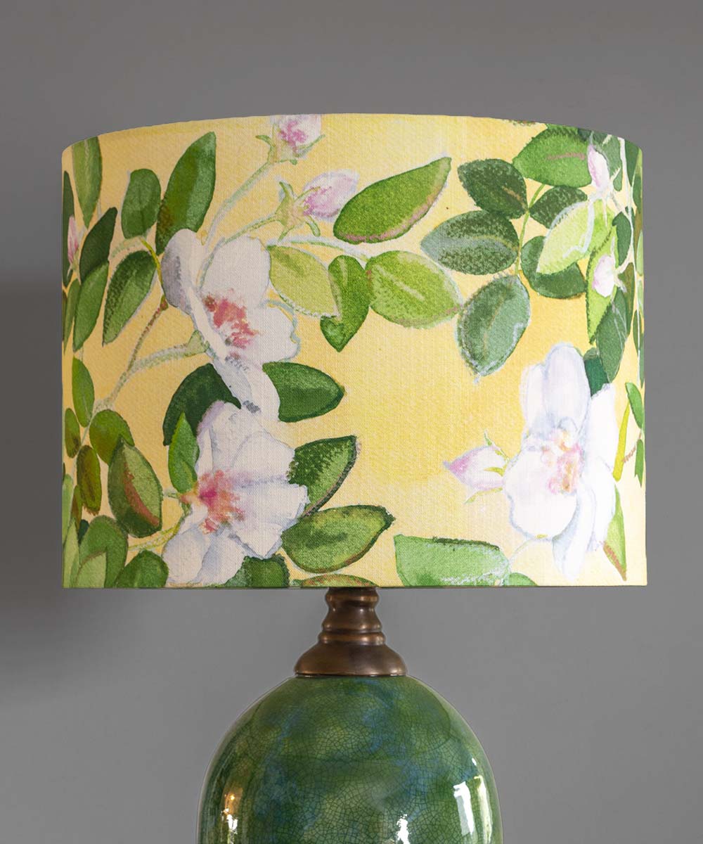Rose Summer Lampshade – Buttercup Yellow Botanical Lighting | Bowerbird Collections