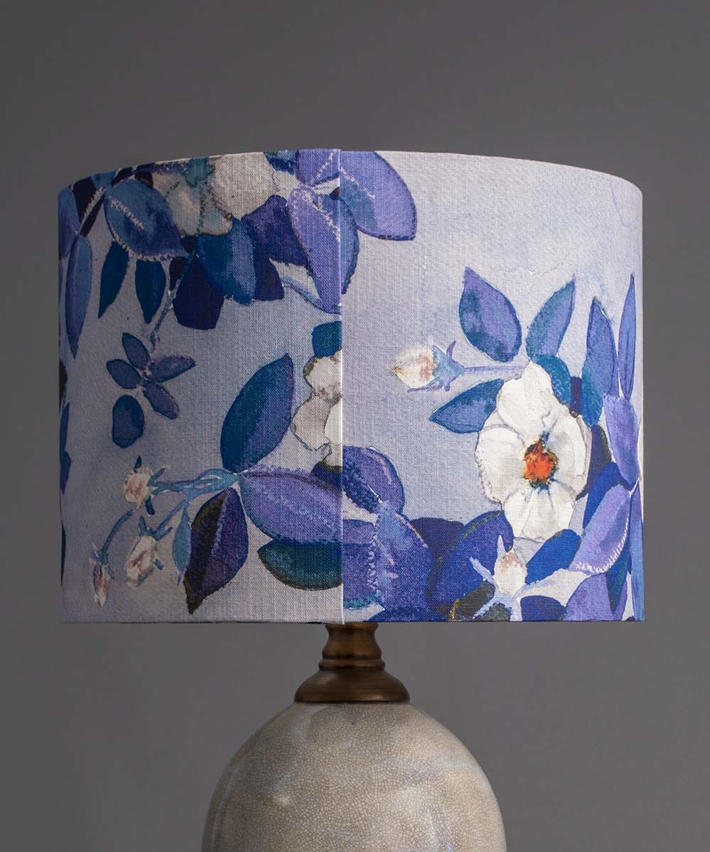 Rose Winter Lampshade  – Classic Blue and White Lighting | Bowerbird Collections