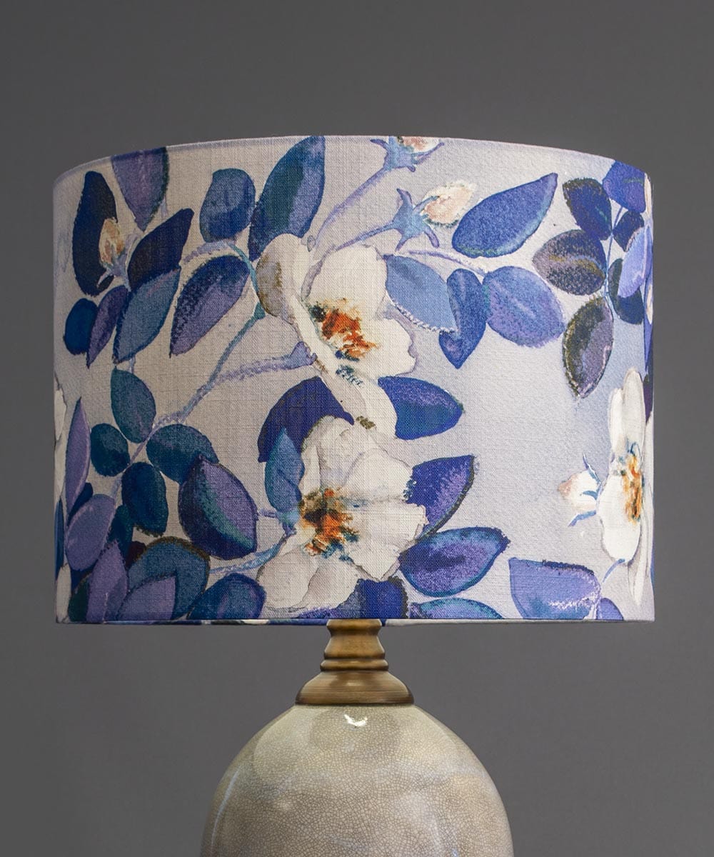 Rose Winter Lampshade  – Classic Blue and White Lighting | Bowerbird Collections