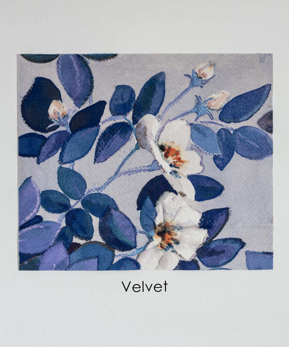 Rose Winter Fabric – Classic Blue and White Linen by the Metre | Bowerbird Collections