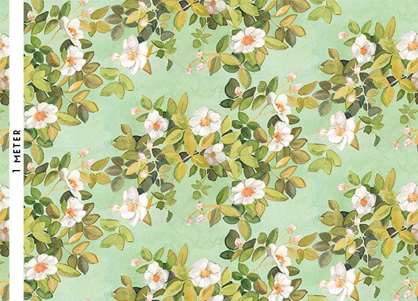 Rose Spring Fabric – Fresh Botanical Linen by the Metre | Bowerbird Collections