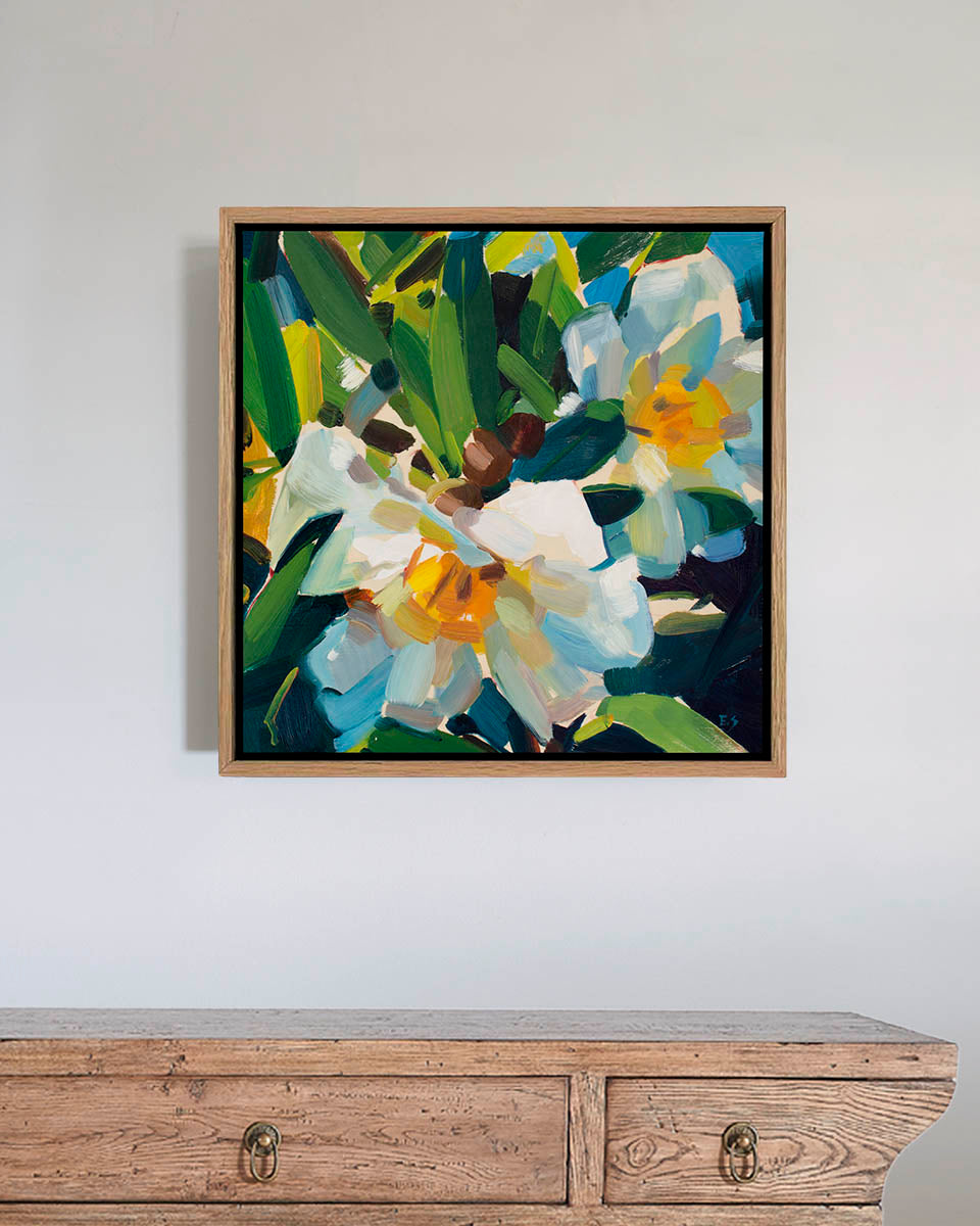 Spring Fine Art Print on Canvas – Square - Bright Botanical Wall Art | Bowerbird Collections