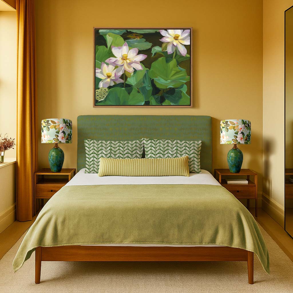 Tranquility Fine Art Print on Canvas - Rectangular - Lotus Flower Wall Art | Bowerbird Collections