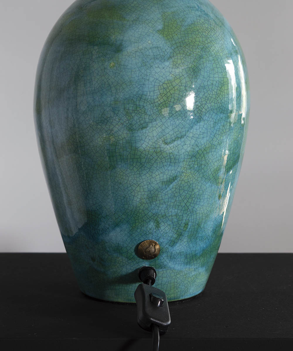 Handcrafted Turquoise Radiance Ceramic Lamp Base